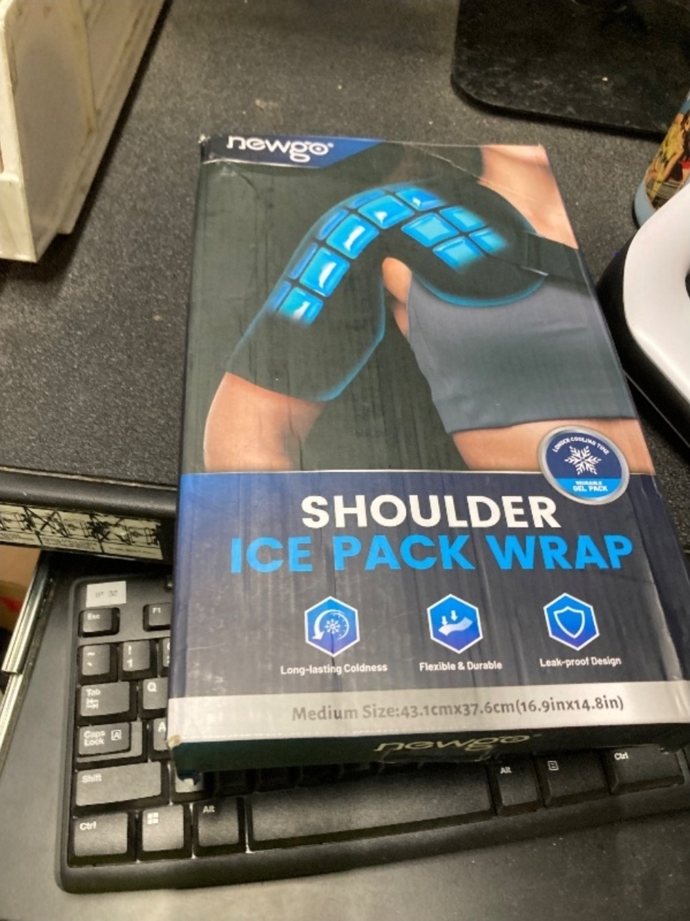 Shoulder Ice Pack Wrap - Black/Blue